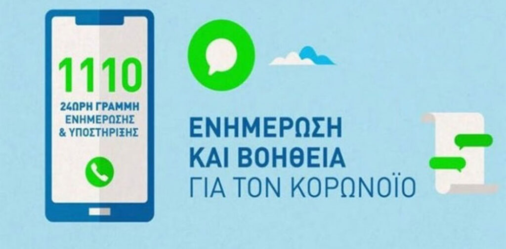 Περισσότερες από 40.000 κλήσεις έχουν γίνει στη Γραμμή Υποστήριξης 1110 και το 49,3 % αφορούσε αιτήματα κοινωνικής παρέμβασης