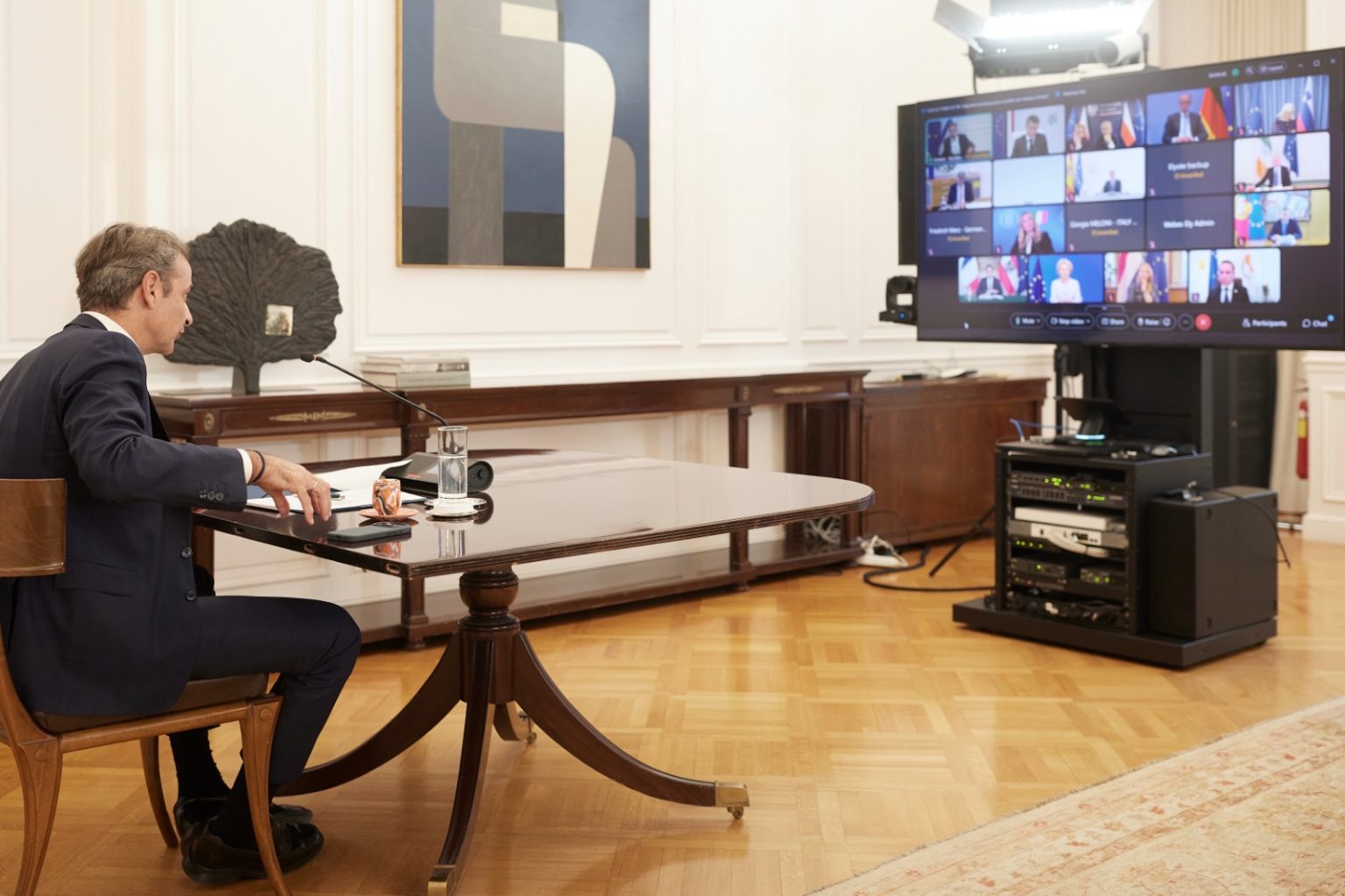 τηλεδιάσκεψη μητσοτάκη